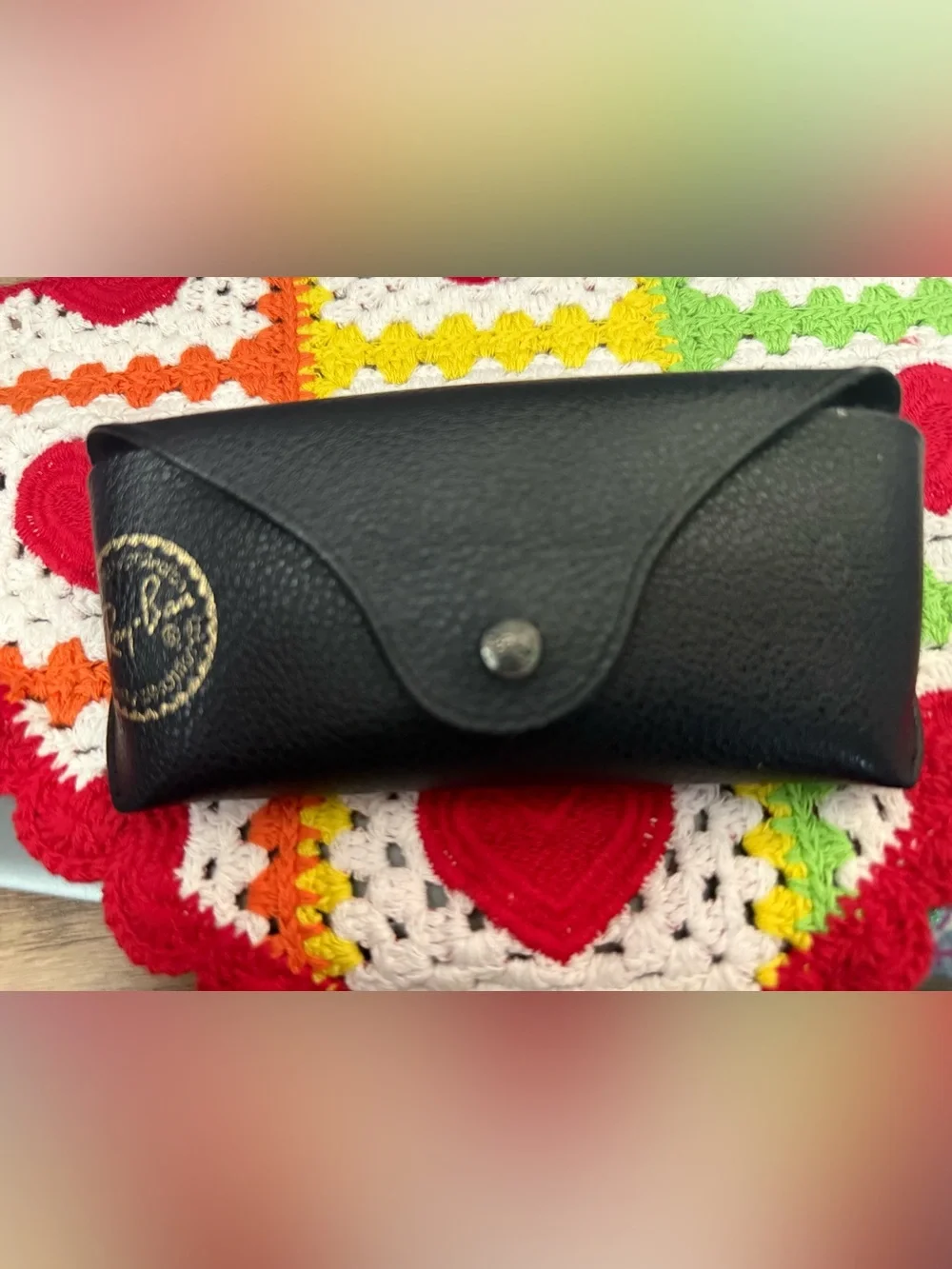 Ray-Ban Black Sunglasses Case with Gold Logo